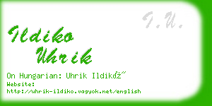 ildiko uhrik business card